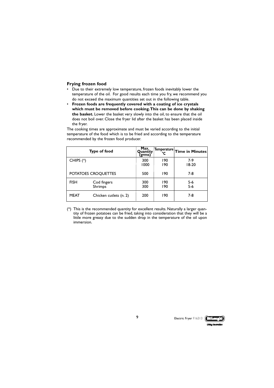 DeLonghi F16313 User Manual | Page 9 / 13