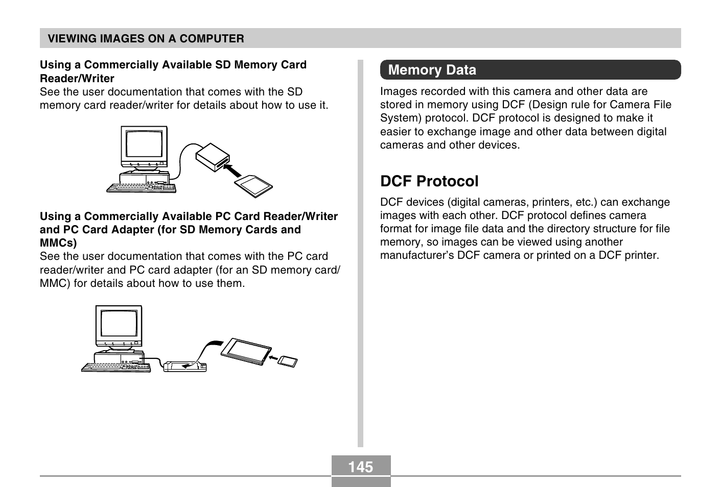 Dcf protocol | Casio QV-R40 7 User Manual | Page 29 / 59