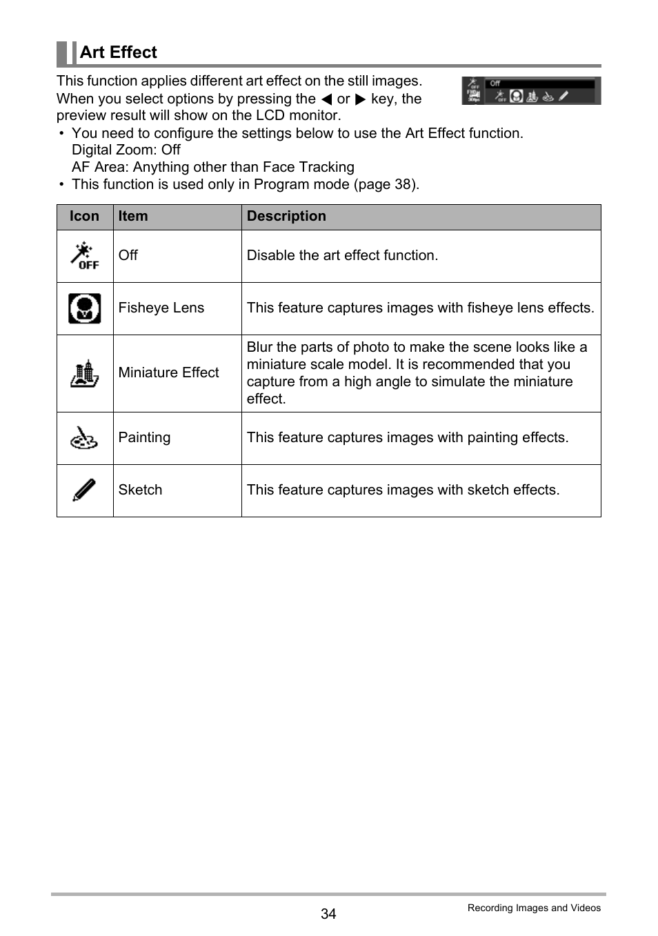 Art effect | Casio QV-R80 User Manual | Page 34 / 94