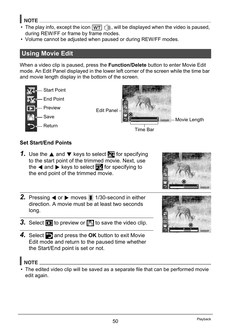 Using movie edit | Casio QV-R80 User Manual | Page 50 / 94