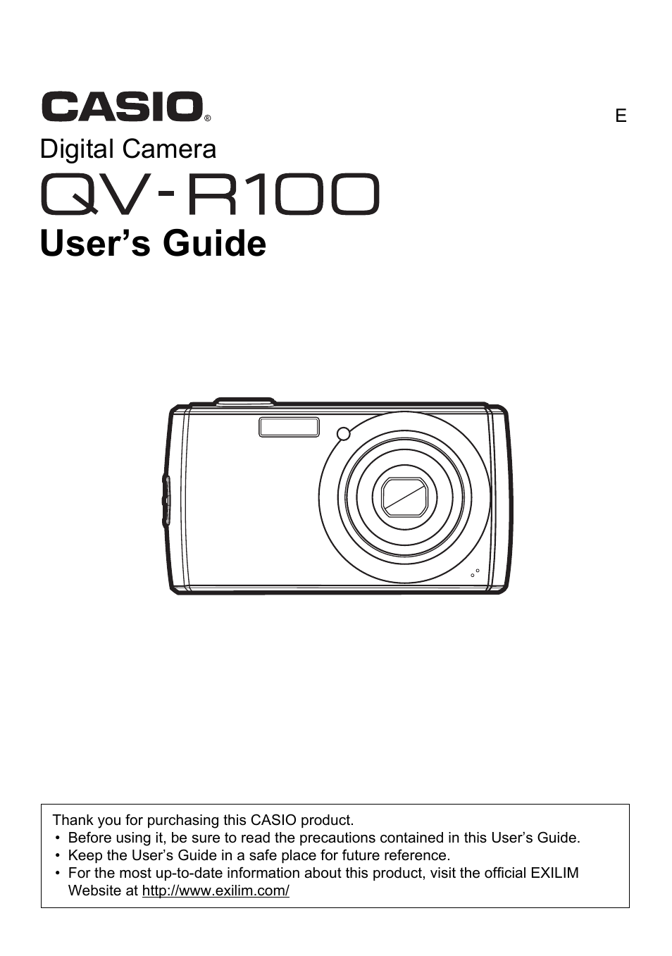 Casio QV-R100 User Manual | 89 pages