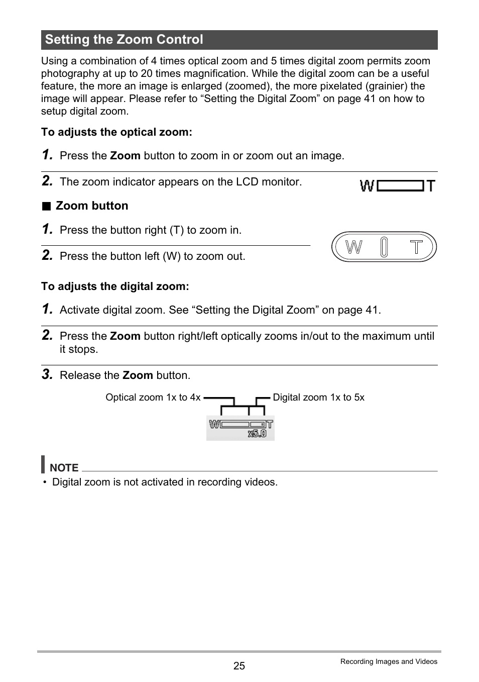 Setting the zoom control | Casio QV-R100 User Manual | Page 25 / 89