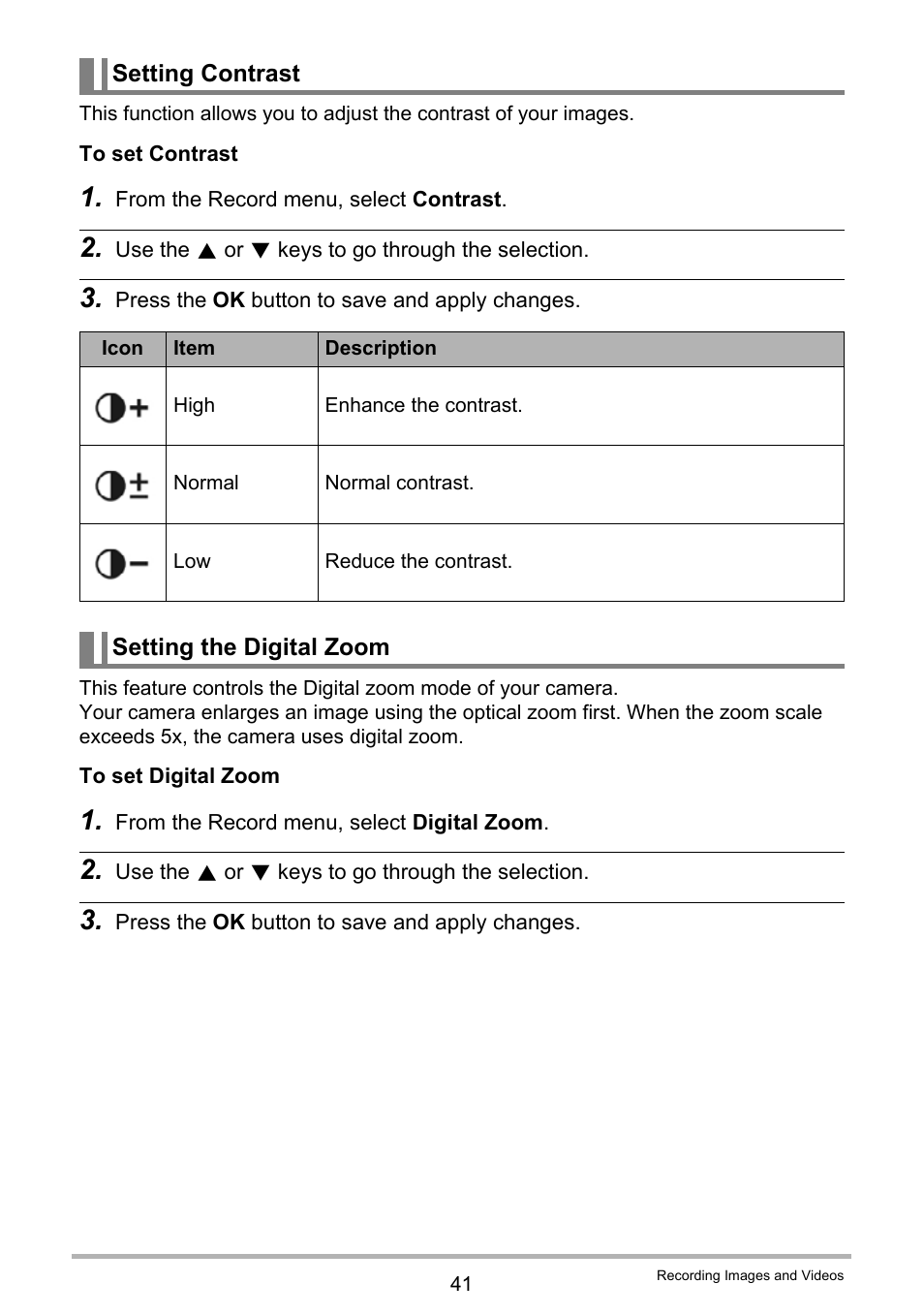 To “setting the digital zoom, 41 on how, Setting the digital zoom” on pag | Casio QV-R100 User Manual | Page 41 / 89