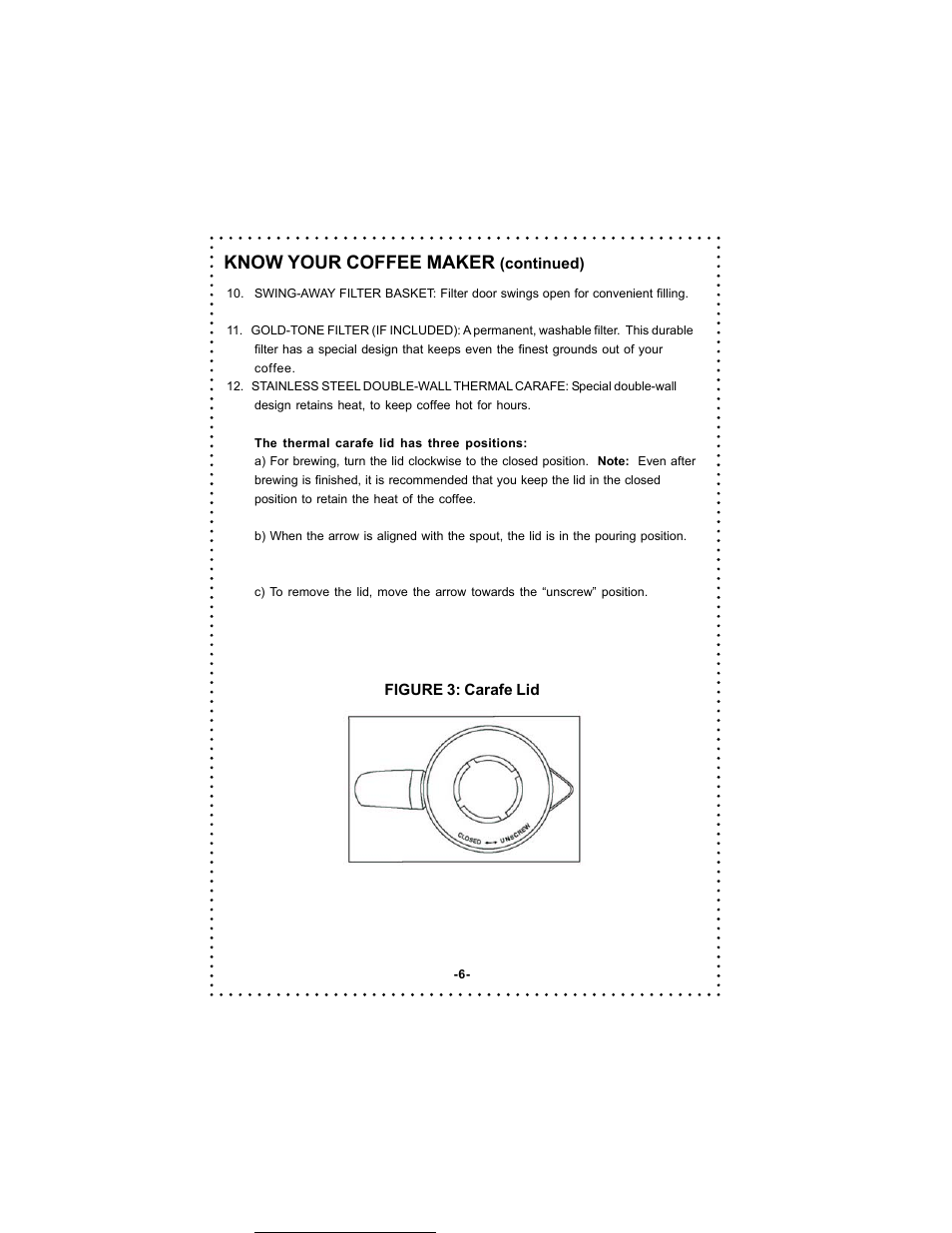 Know your coffee maker | DeLonghi DC54TC User Manual | Page 6 / 50