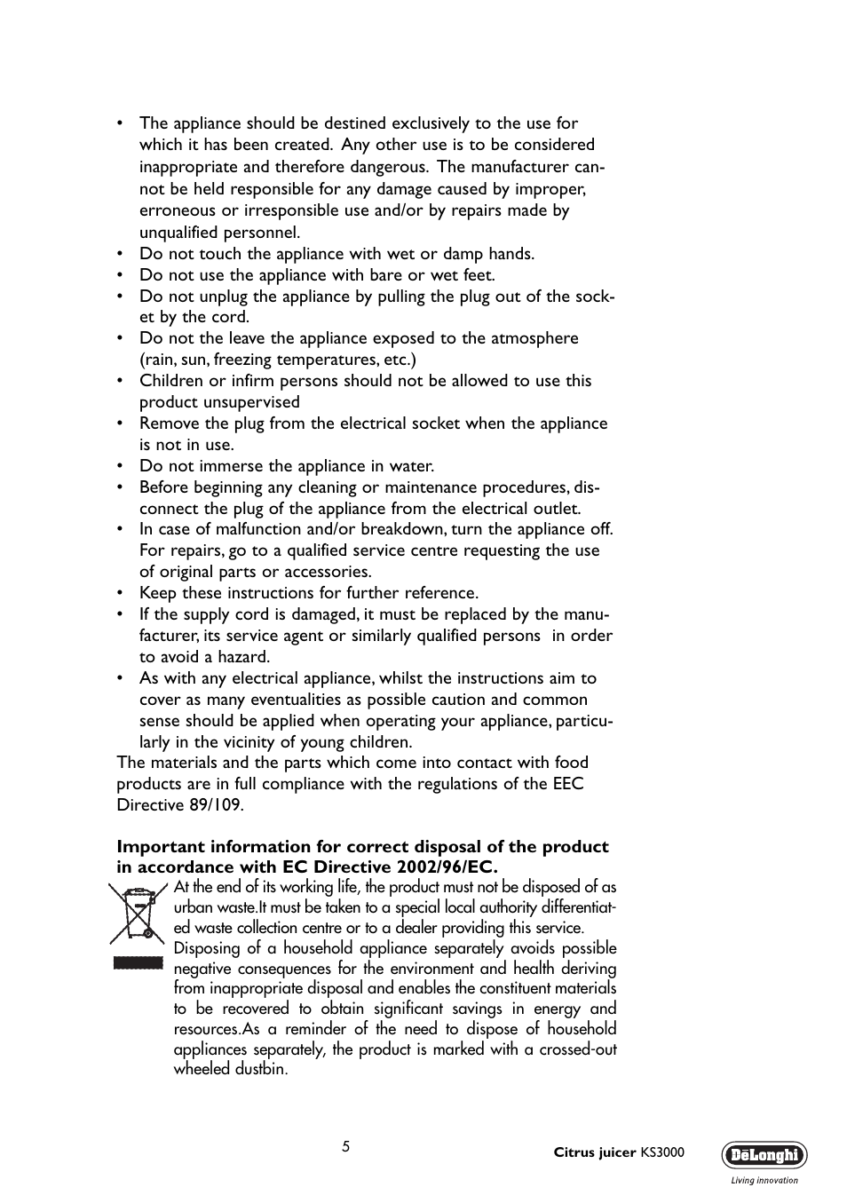 DeLonghi KS3300M User Manual | Page 5 / 7