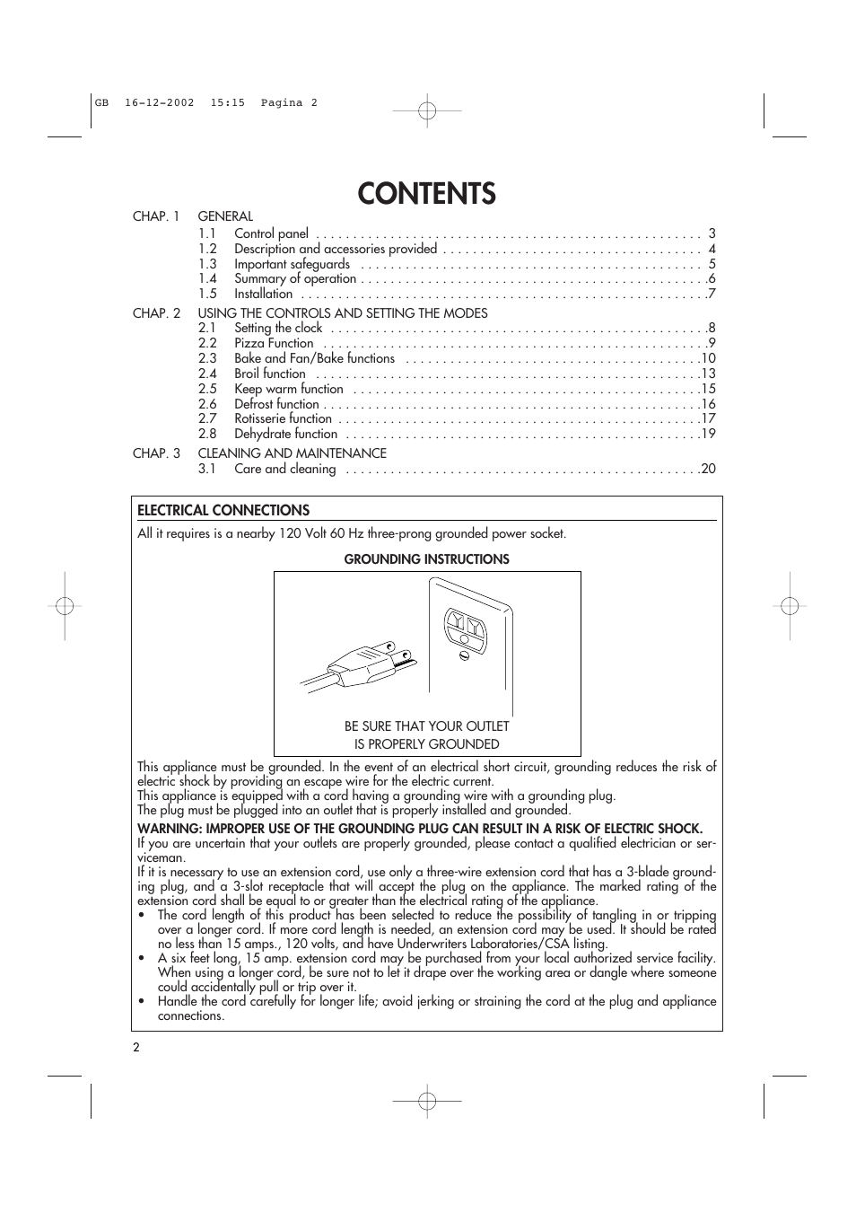 DeLonghi AD1099 User Manual | Page 2 / 21