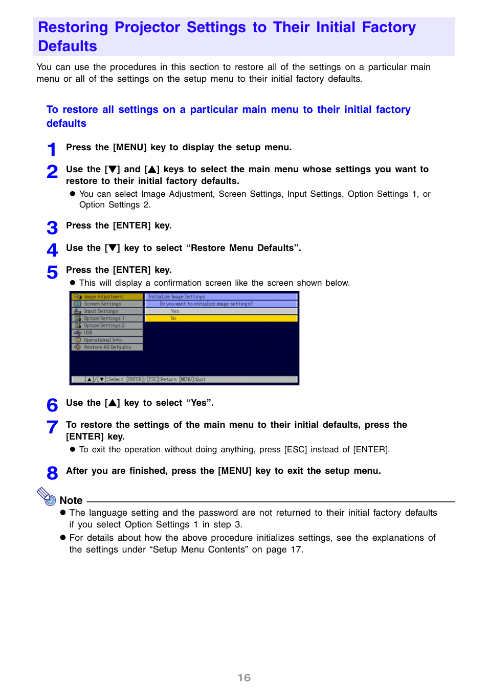 Casio XJ-S30 User Guide User Manual | Page 16 / 36