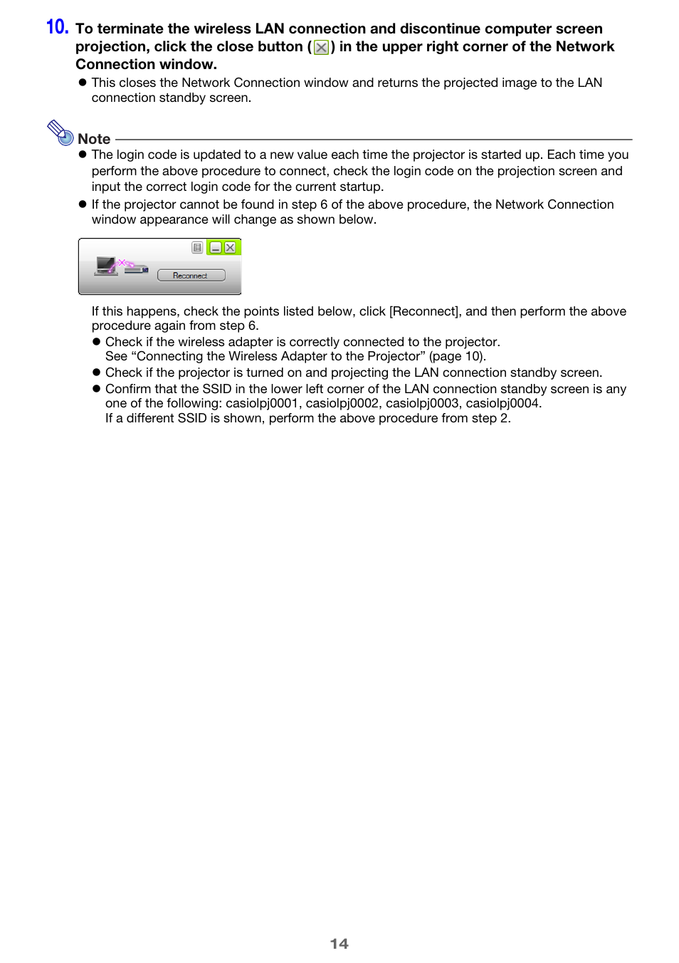 Casio XJ-UT310WN Network Function Guide User Manual | Page 14 / 79