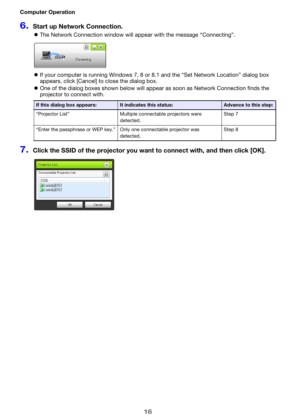 Casio XJ-UT310WN Network Function Guide User Manual | Page 16 / 79