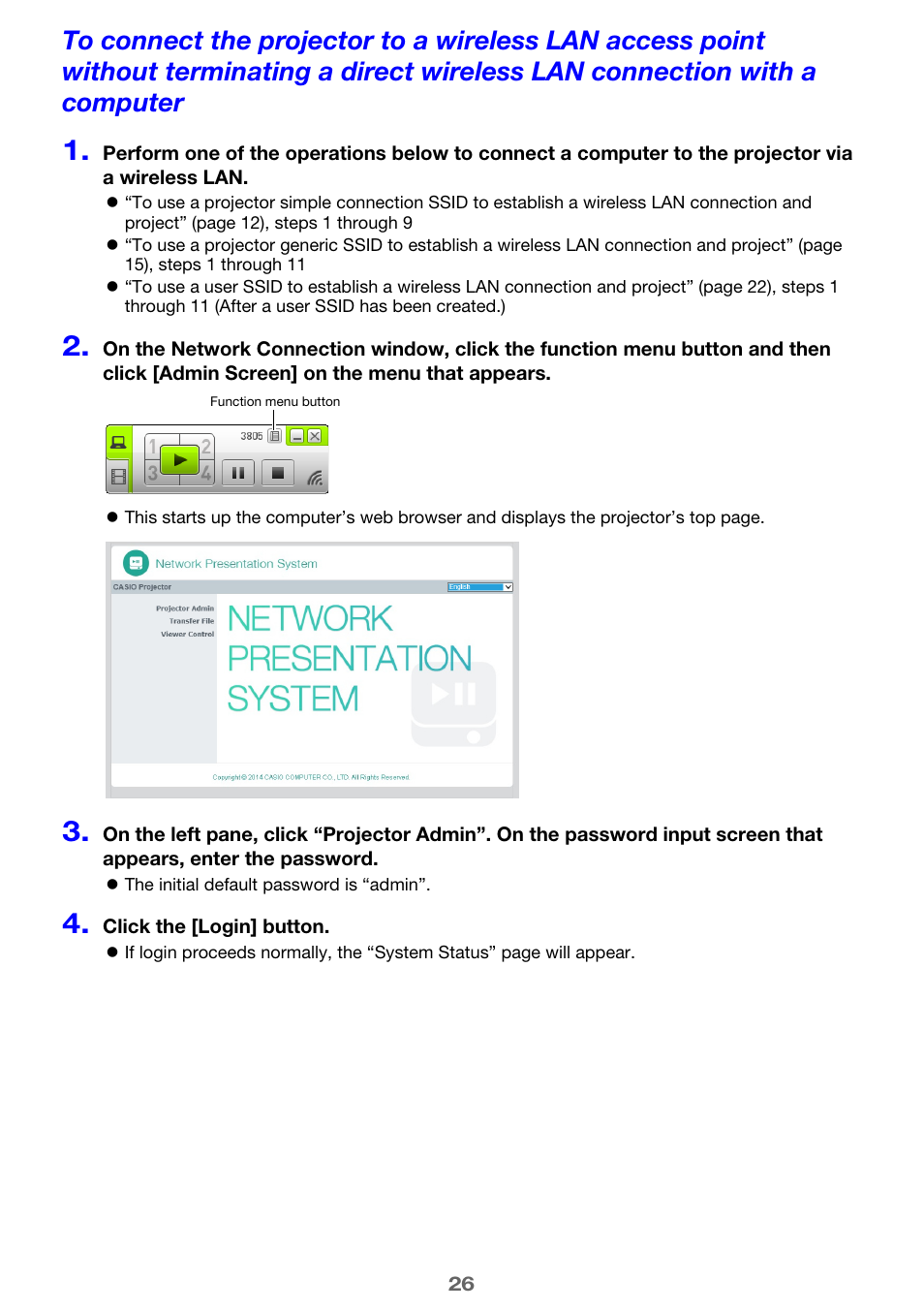 Casio XJ-UT310WN Network Function Guide User Manual | Page 26 / 79