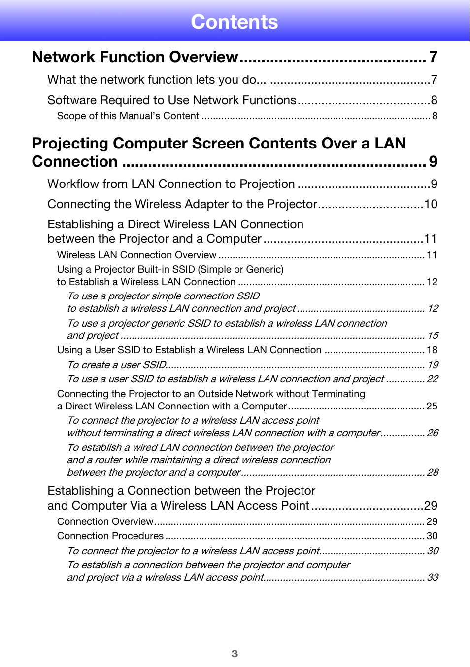 Casio XJ-UT310WN Network Function Guide User Manual | Page 3 / 79