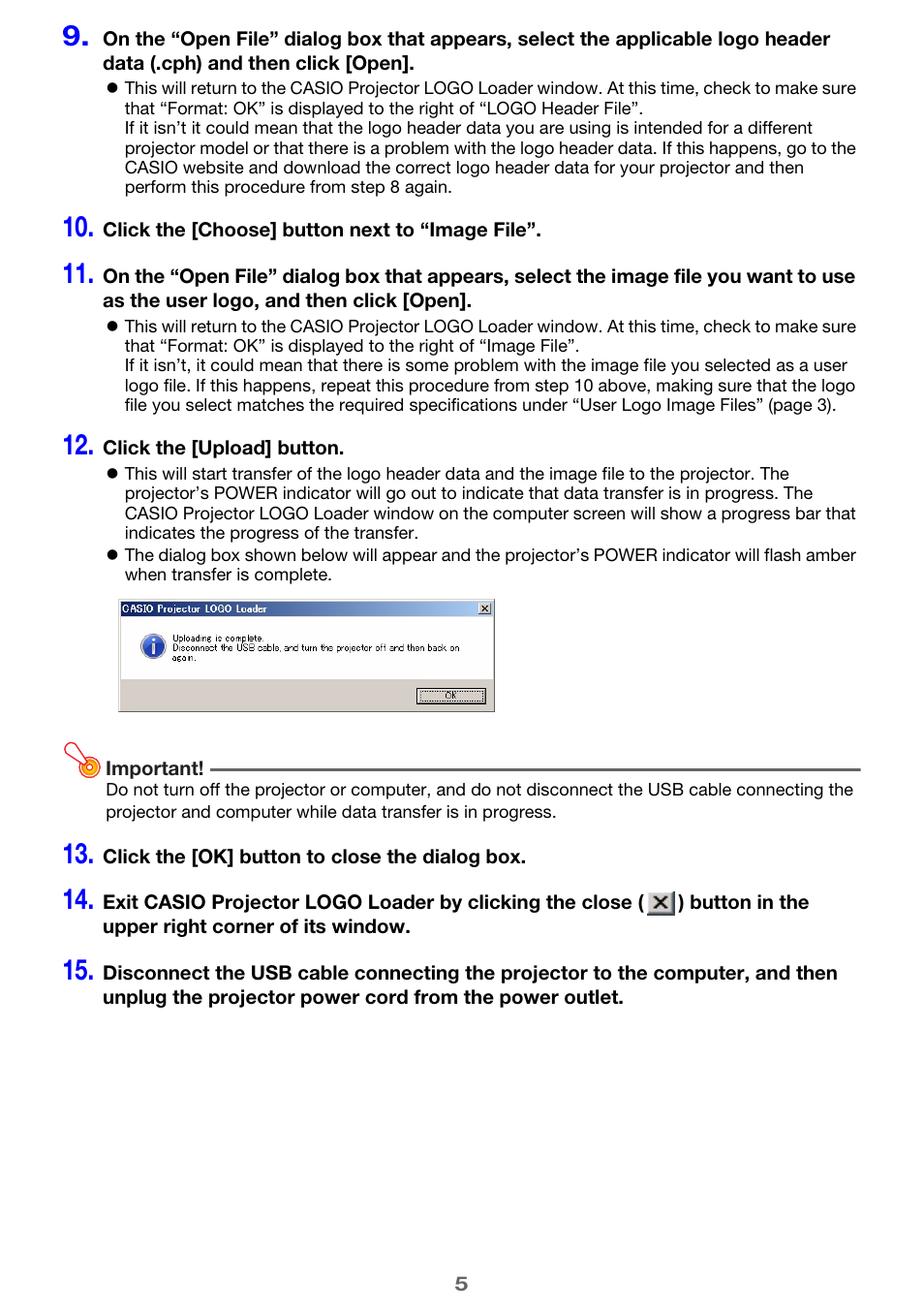 Casio Logo Transfer User Manual | Page 5 / 6