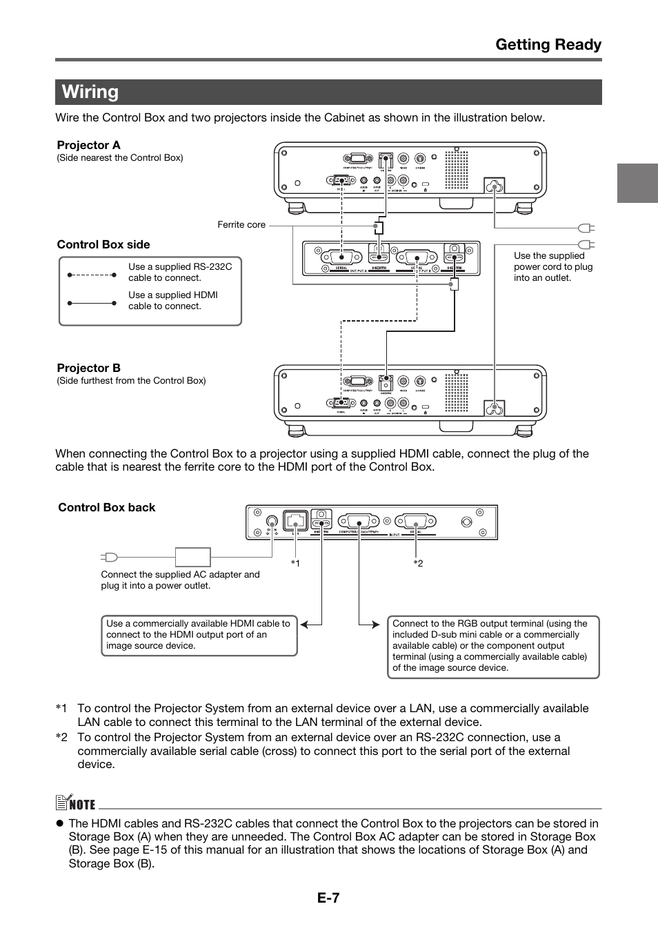 Wiring, Getting ready | Casio XJ-SK600 User Manual | Page 8 / 19