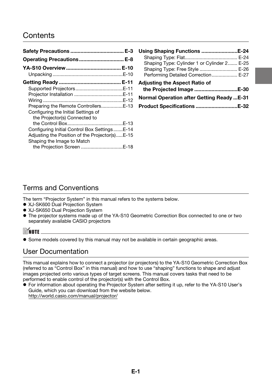 Casio YA-S10 Setup Guide User Manual | Page 2 / 36