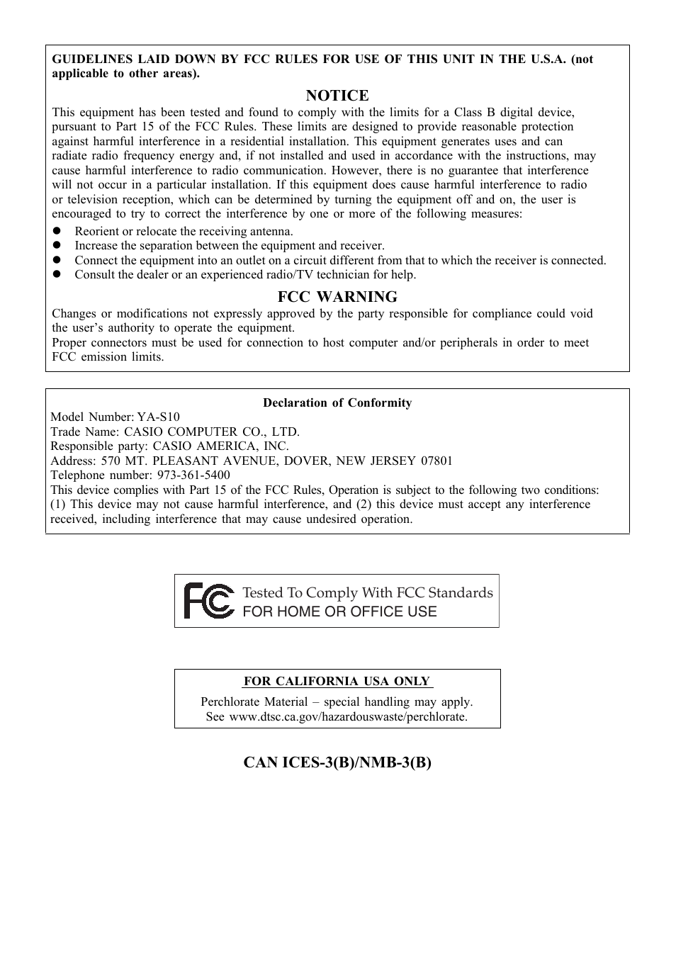 Casio YA-S10 Setup Guide User Manual | Page 34 / 36