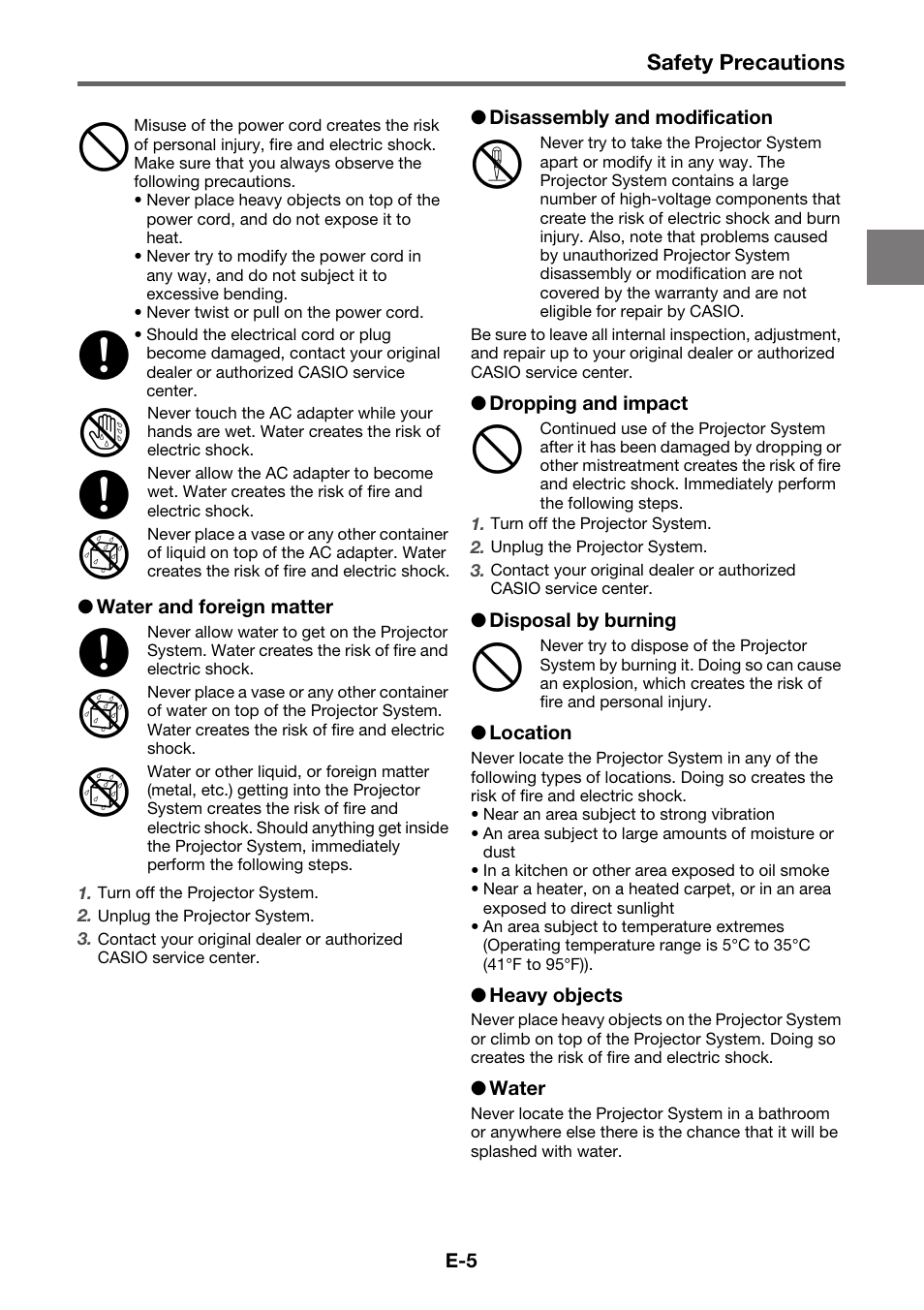 Casio YA-S10 Setup Guide User Manual | Page 6 / 36