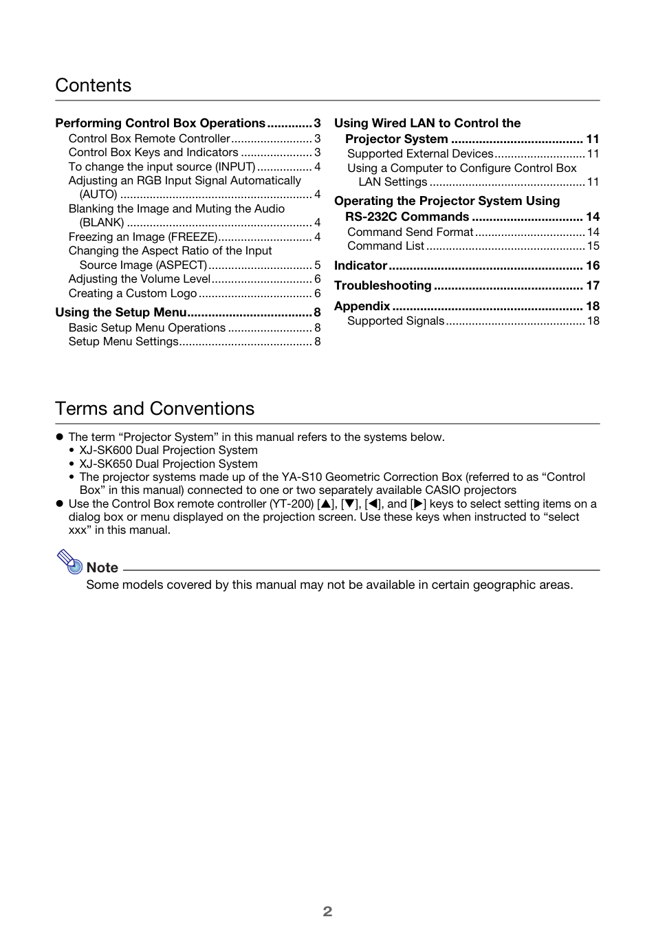 Casio YA-S10 User Guide User Manual | Page 2 / 34