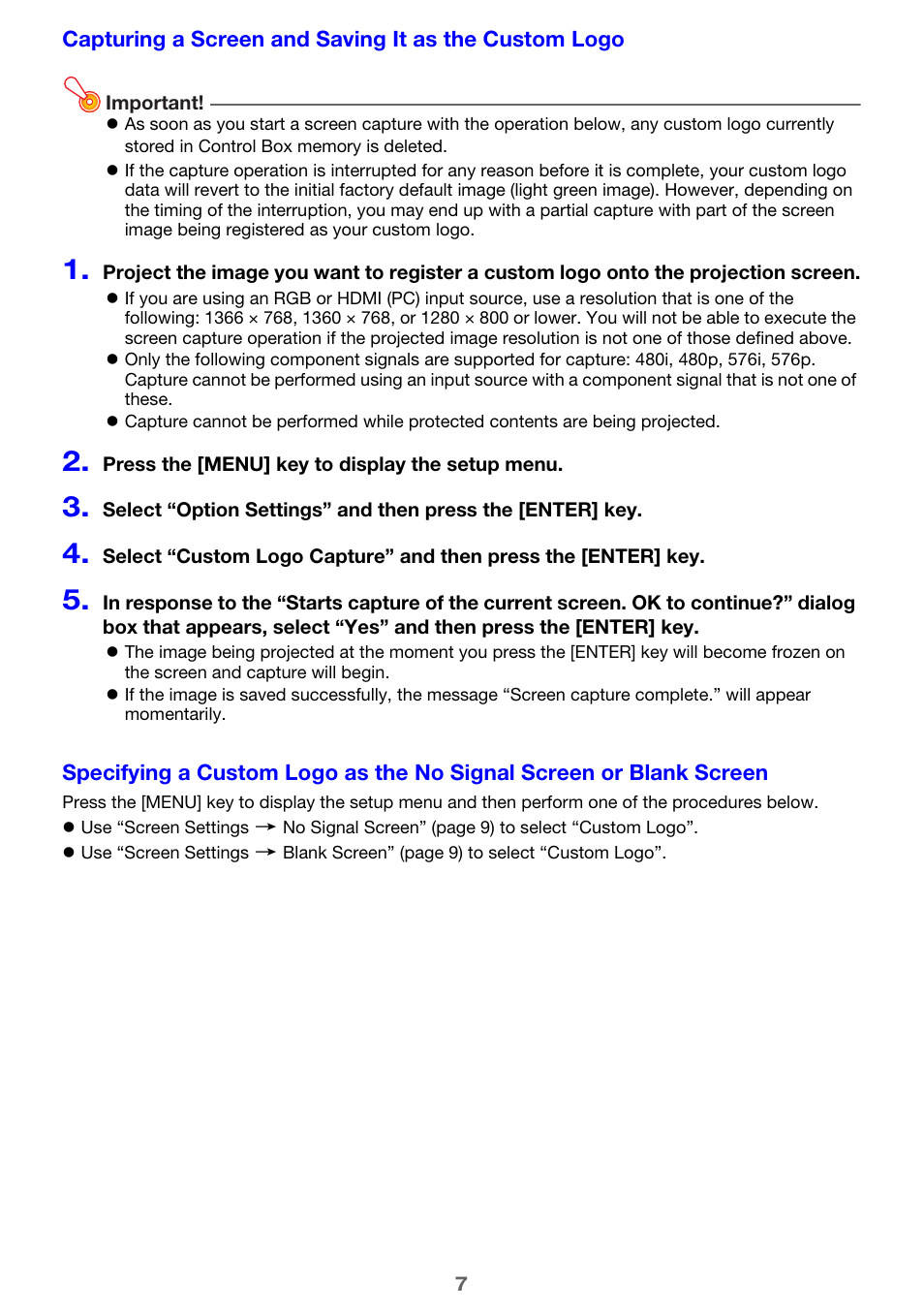 Casio YA-S10 User Guide User Manual | Page 7 / 34