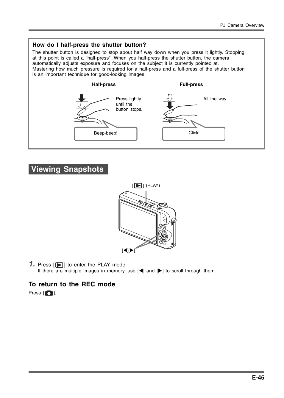 Viewing snapshots | Casio YC-430 User Manual | Page 45 / 50
