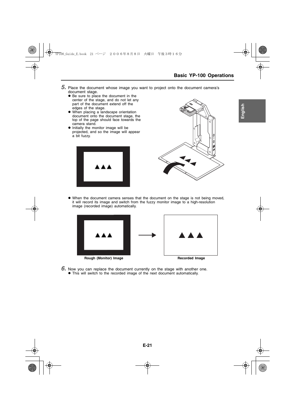 Basic yp-100 operations | Casio YP-100 Getting Started User Manual | Page 21 / 22