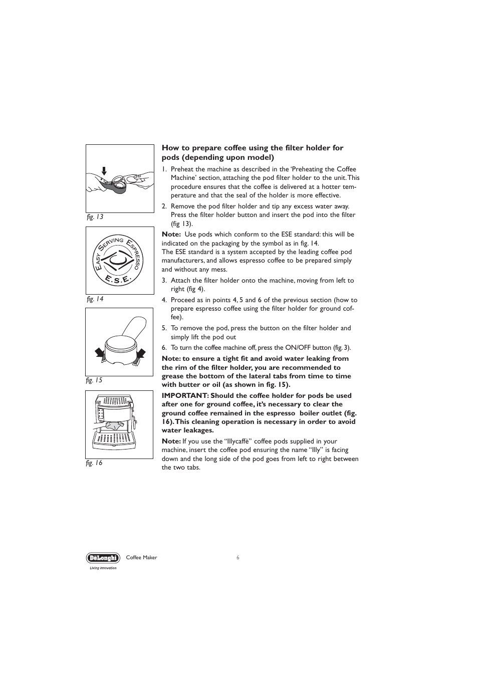 DeLonghi EC710 User Manual | Page 6 / 15