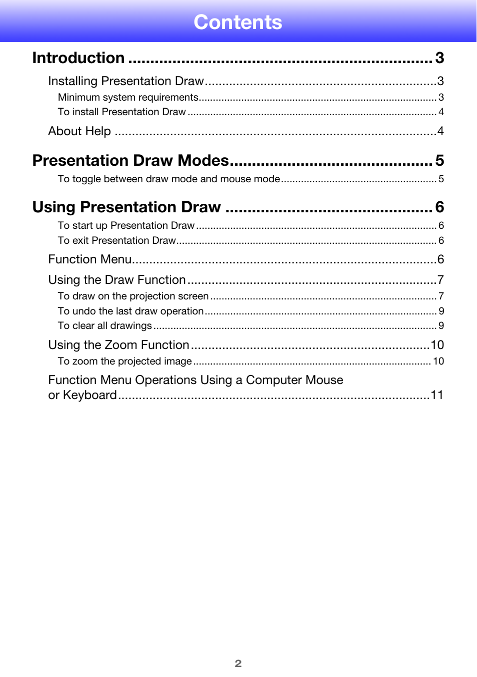 Casio Presentation Draw User Manual | Page 2 / 12