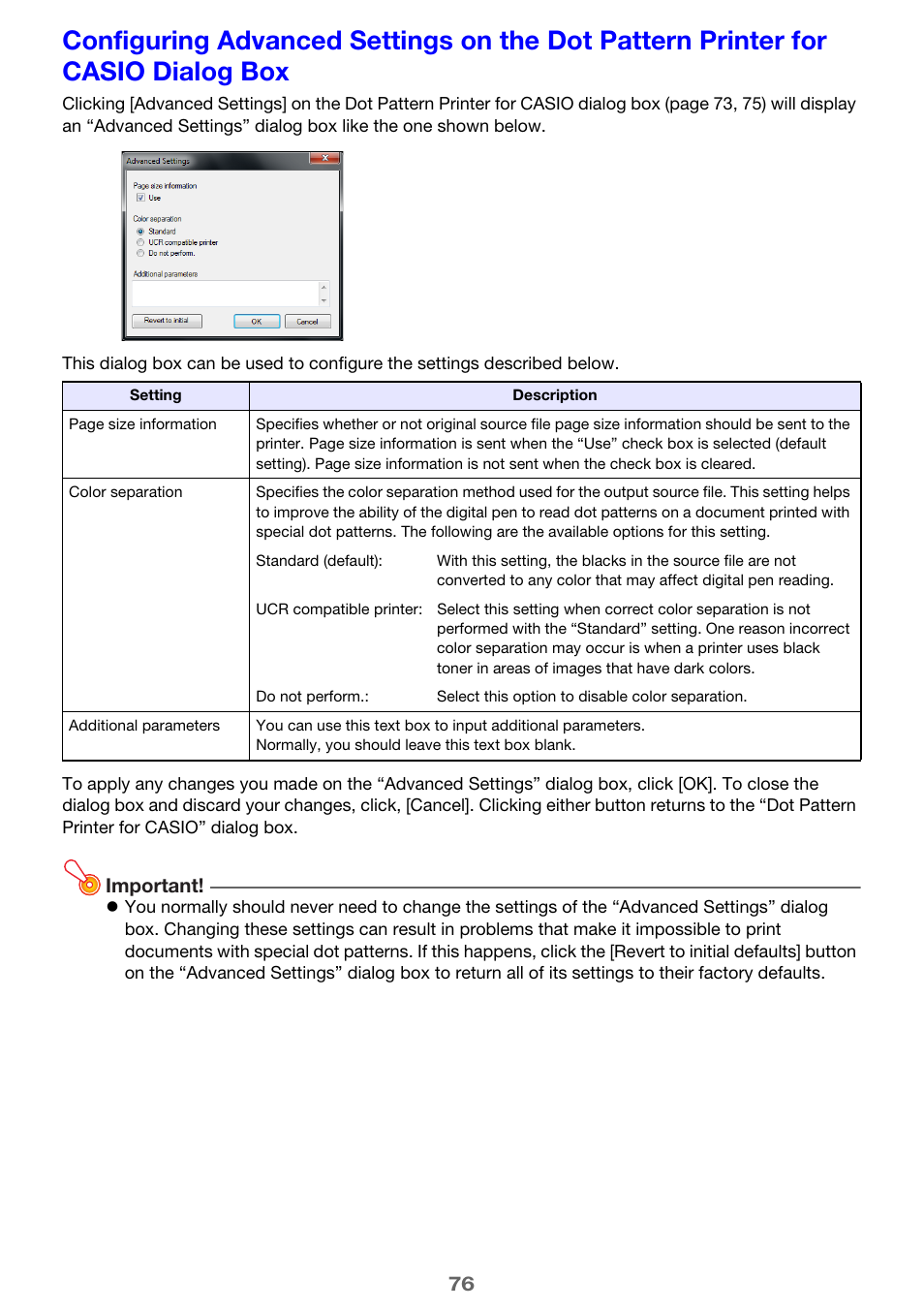 Casio dialog box | Casio YA-W72M User Guide User Manual | Page 76 / 89