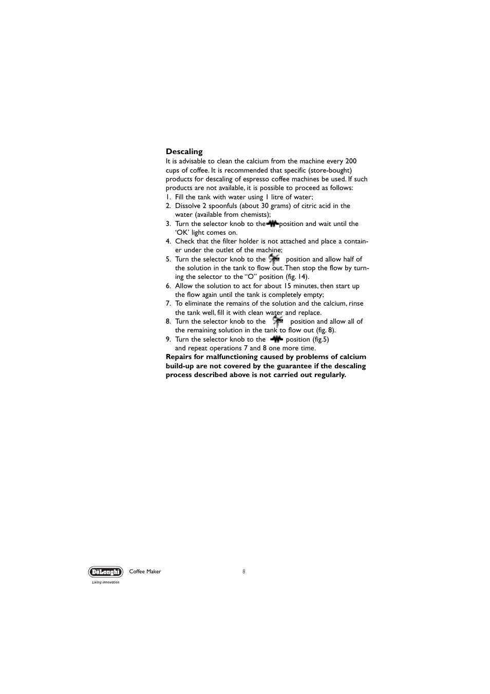 DeLonghi EC190 User Manual | Page 8 / 12