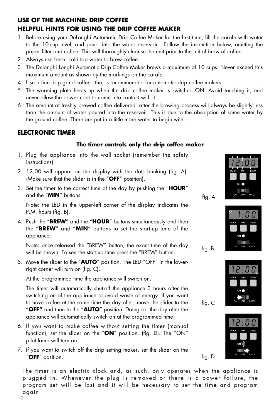 DeLonghi BCO100 User Manual | Page 10 / 15