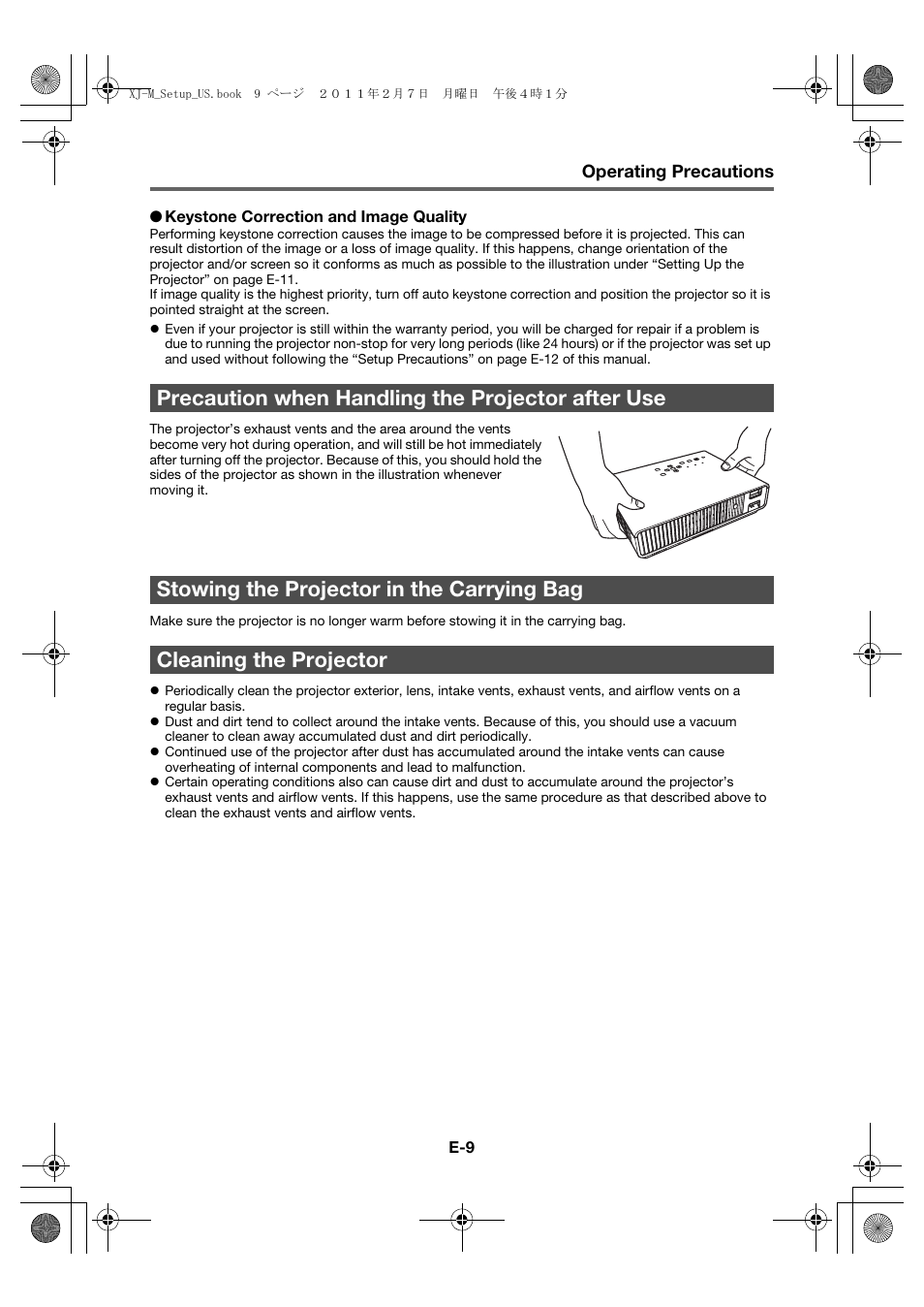 Casio XJ-M140 (A9****) Fonctionnement de base User Manual | Page 11 / 72