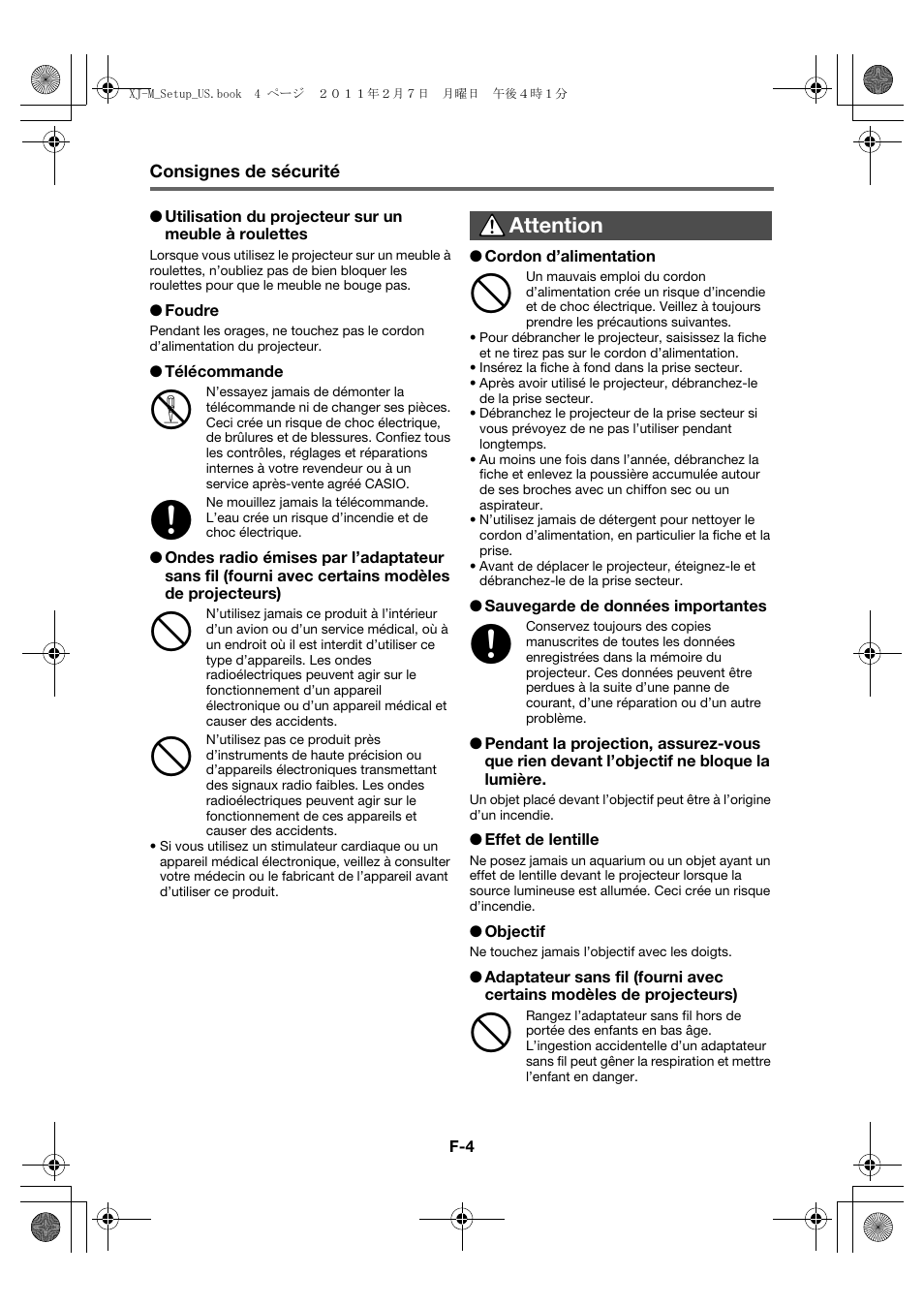 Casio XJ-M140 (A9****) Fonctionnement de base User Manual | Page 28 / 72