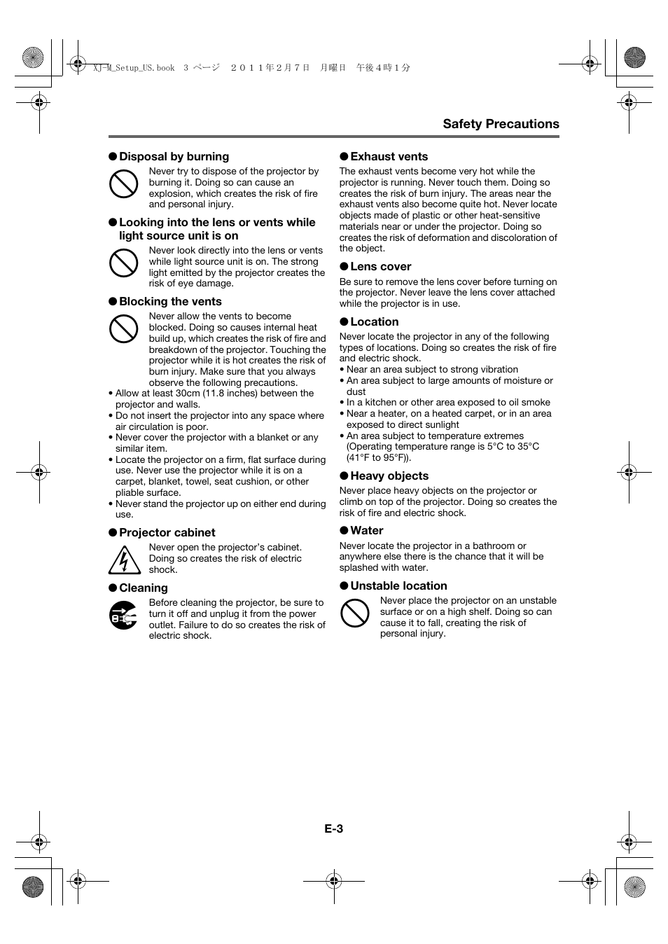 Casio XJ-M140 (A9****) Fonctionnement de base User Manual | Page 5 / 72