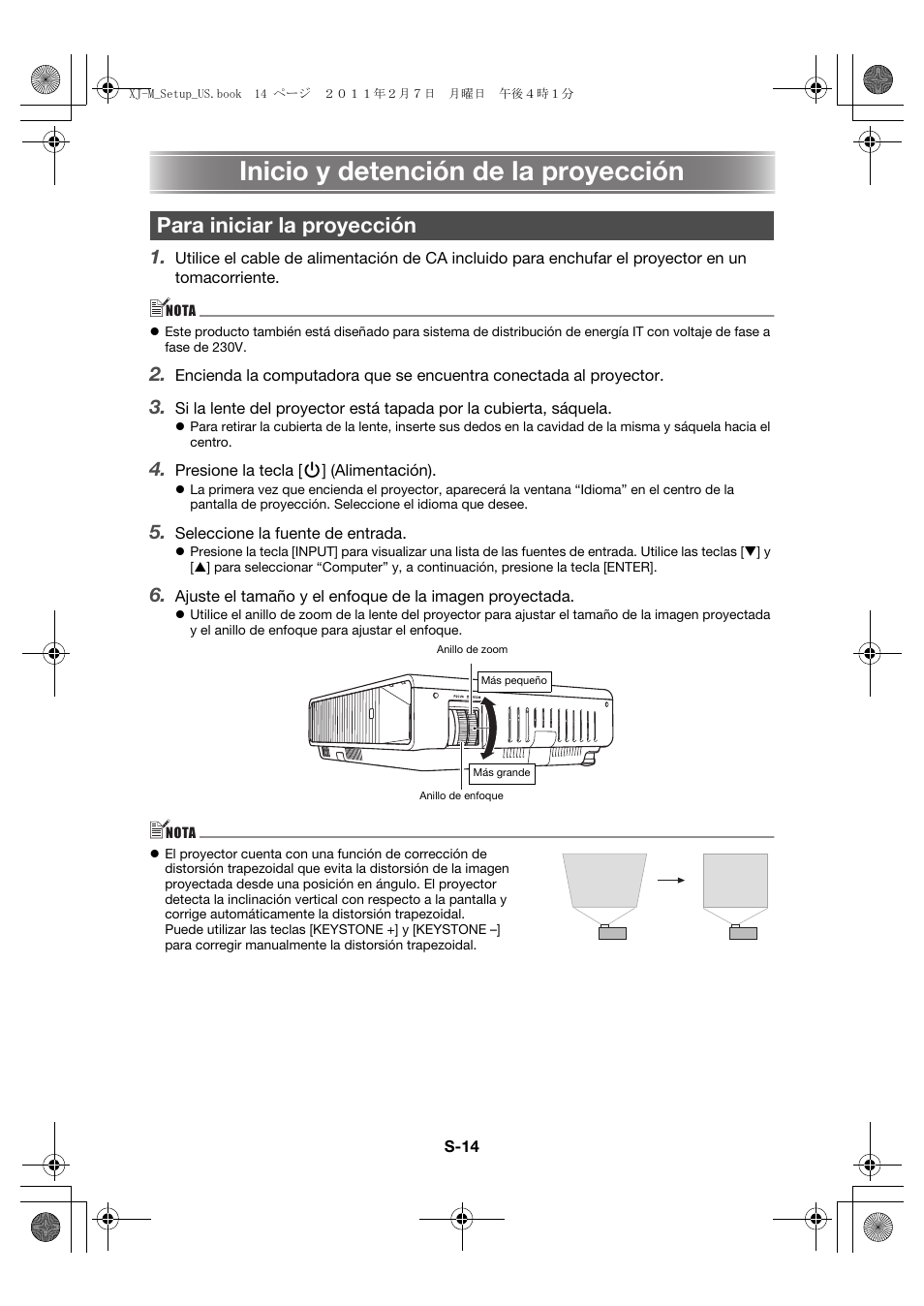 Inicio y detención de la proyección, Para iniciar la proyección | Casio XJ-M140 (A9****) Fonctionnement de base User Manual | Page 60 / 72