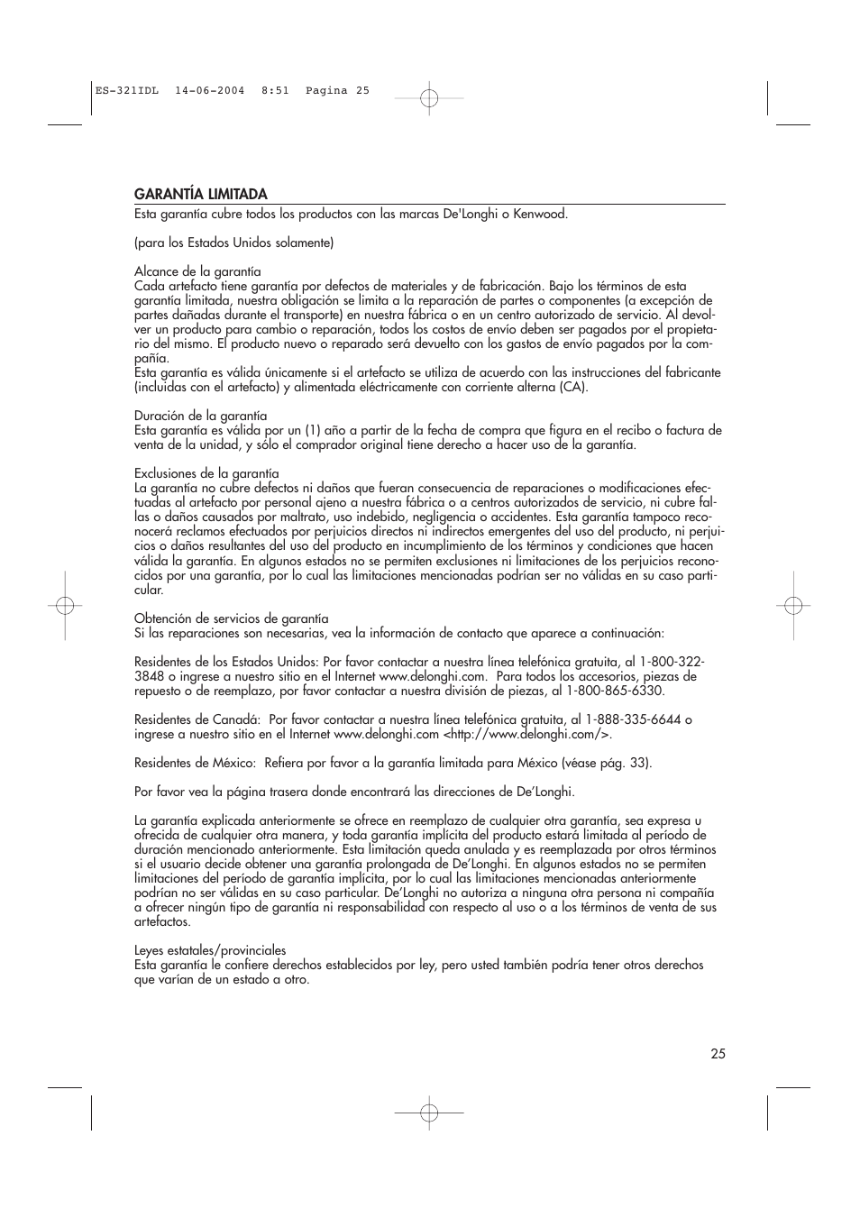 DeLonghi D14427DZ User Manual | Page 25 / 34