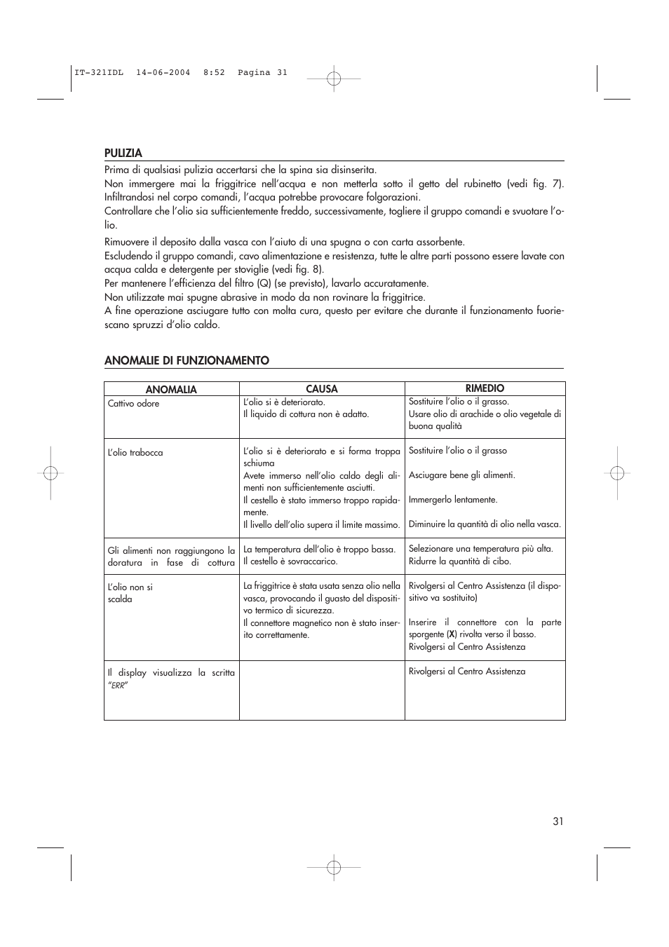 DeLonghi D14427DZ User Manual | Page 31 / 34