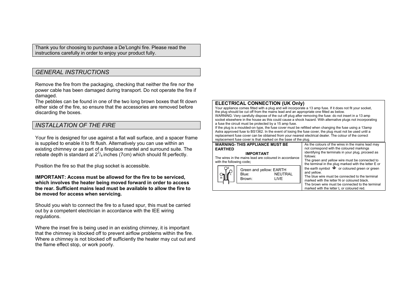 DeLonghi Electric Focal Point Fire User Manual | Page 2 / 4