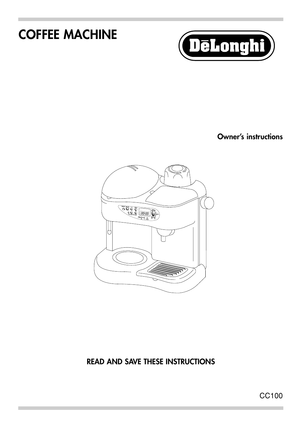 DeLonghi cc 100 User Manual | 9 pages