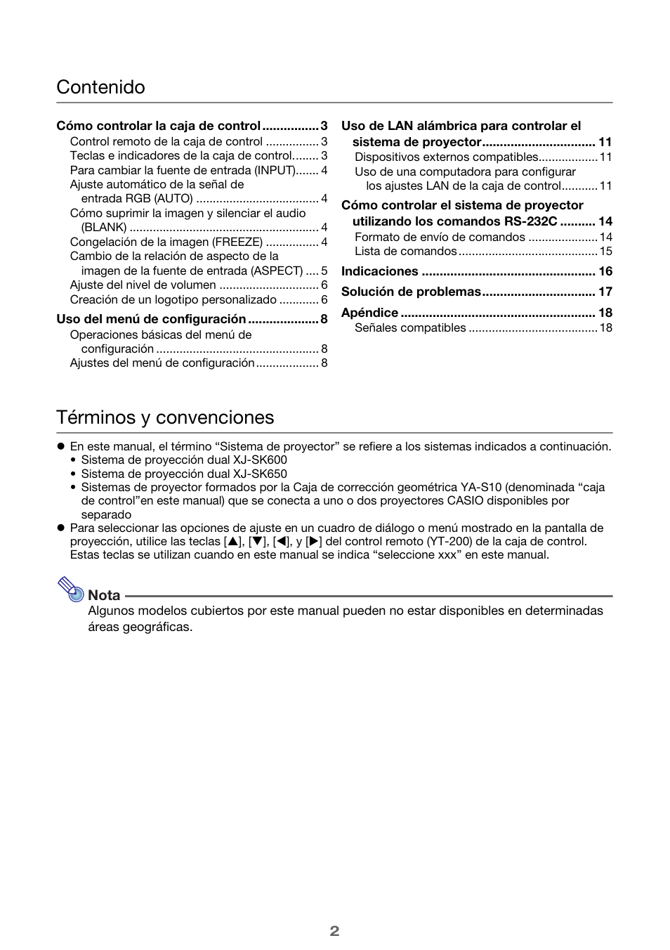 Casio YA-S10 User Manual | Page 2 / 34