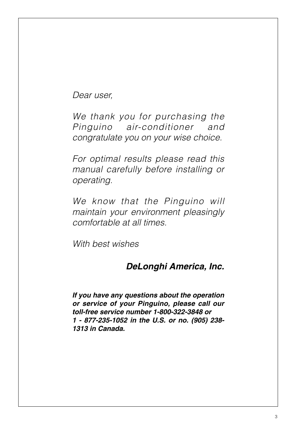DeLonghi PAC 290 U User Manual | Page 3 / 15