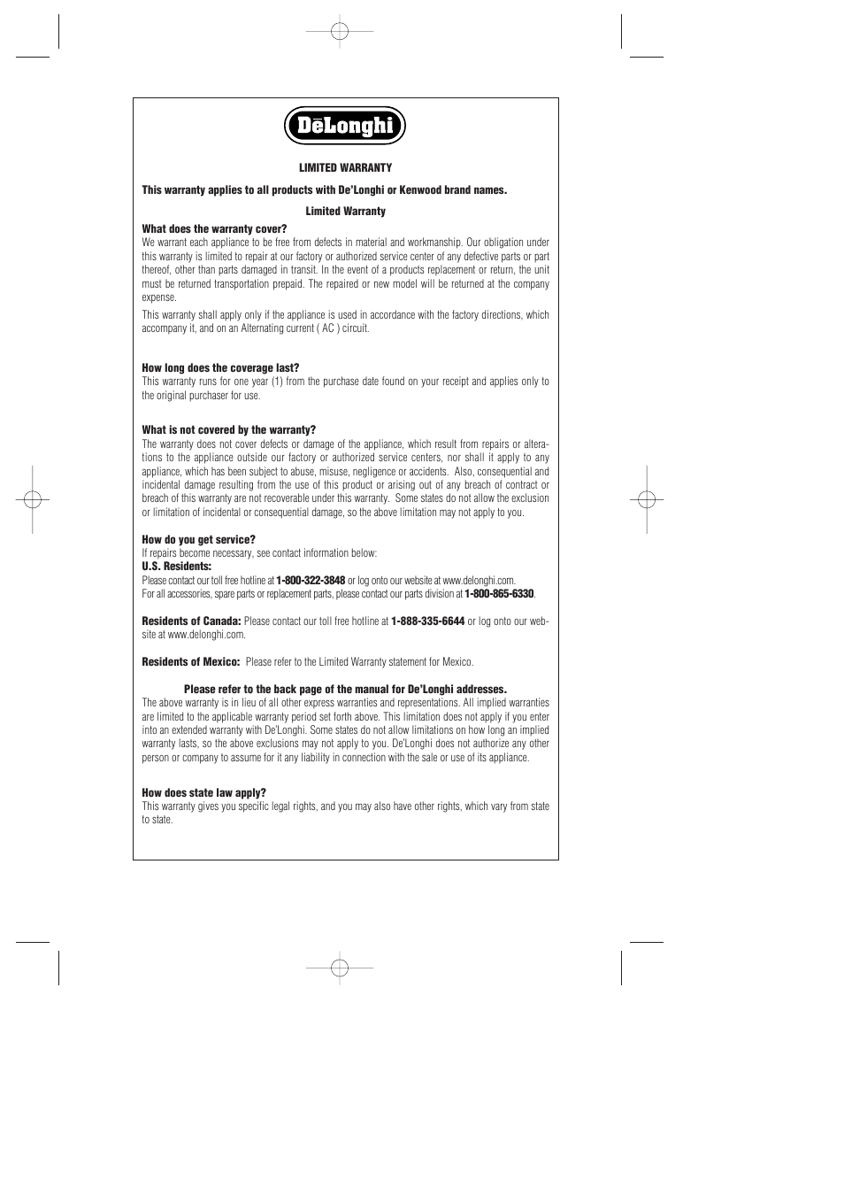 DeLonghi TRN User Manual | Page 6 / 18