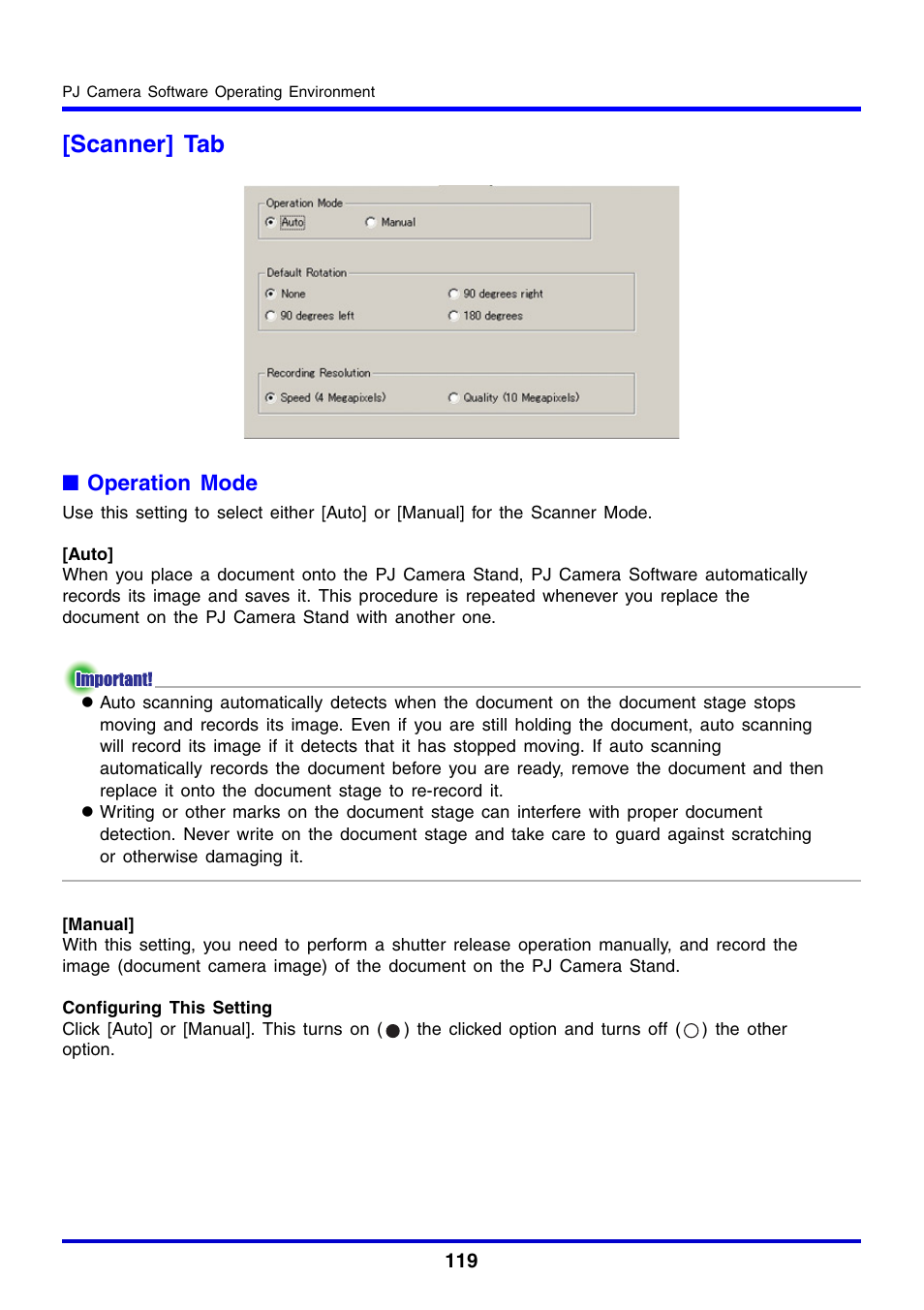 Scanner] tab | Casio YC-430 User Manual | Page 119 / 146