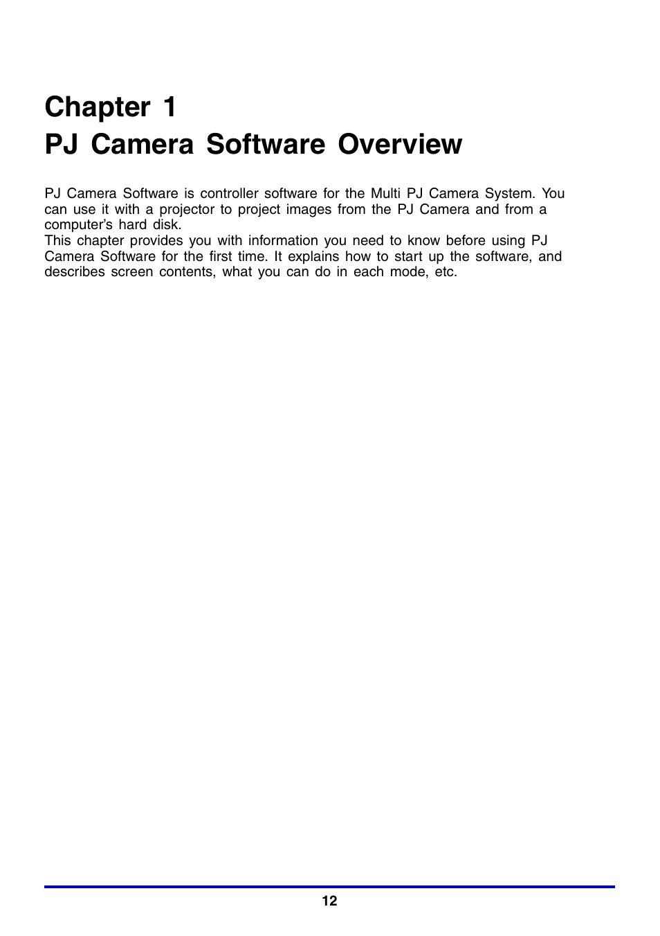 Chapter 1 pj camera software overview | Casio YC-430 User Manual | Page 12 / 146