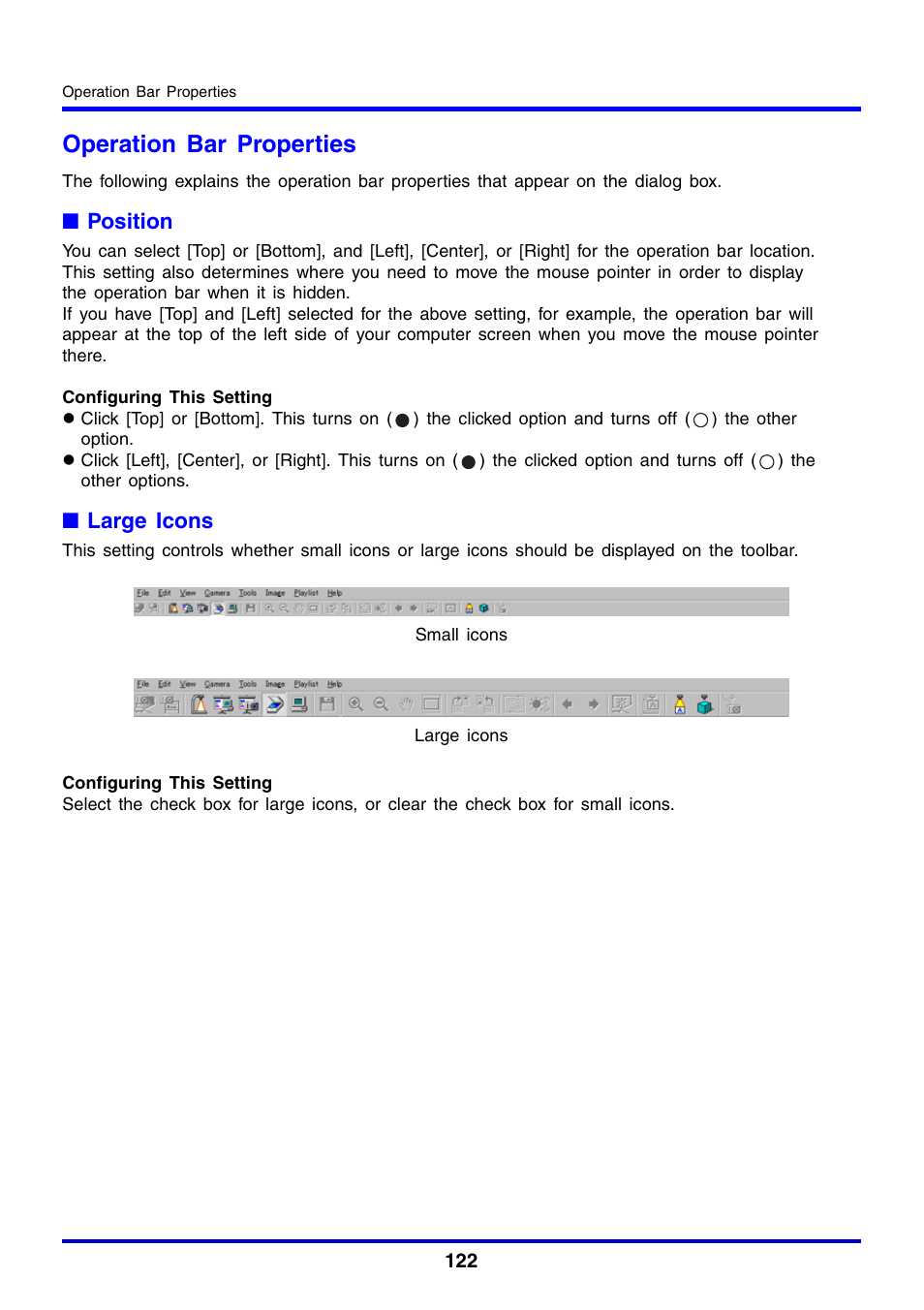 Operation bar properties | Casio YC-430 User Manual | Page 122 / 146