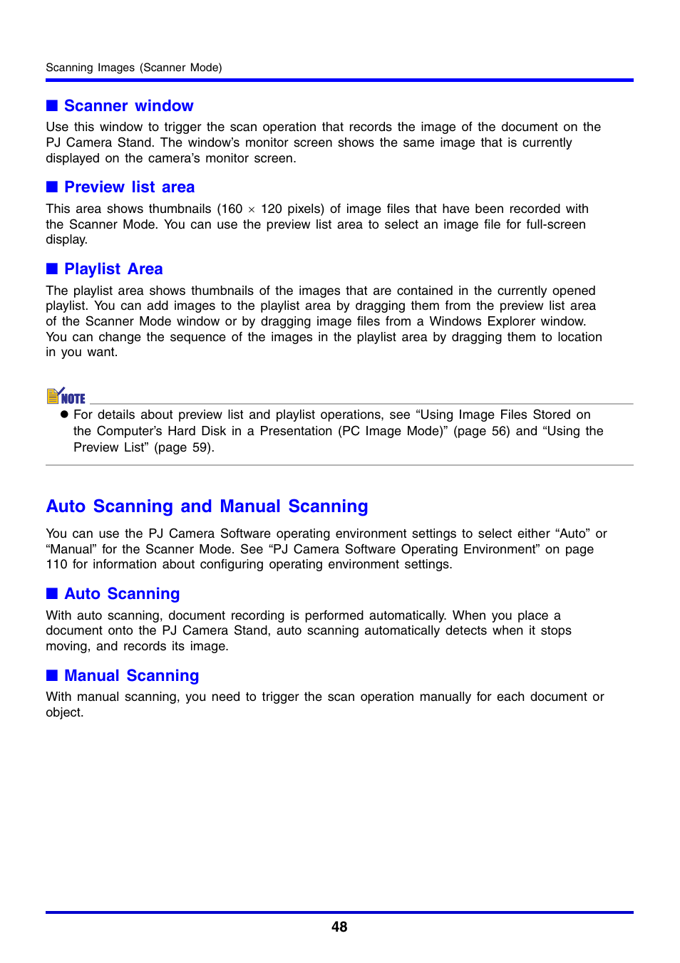 Auto scanning and manual scanning | Casio YC-430 User Manual | Page 48 / 146