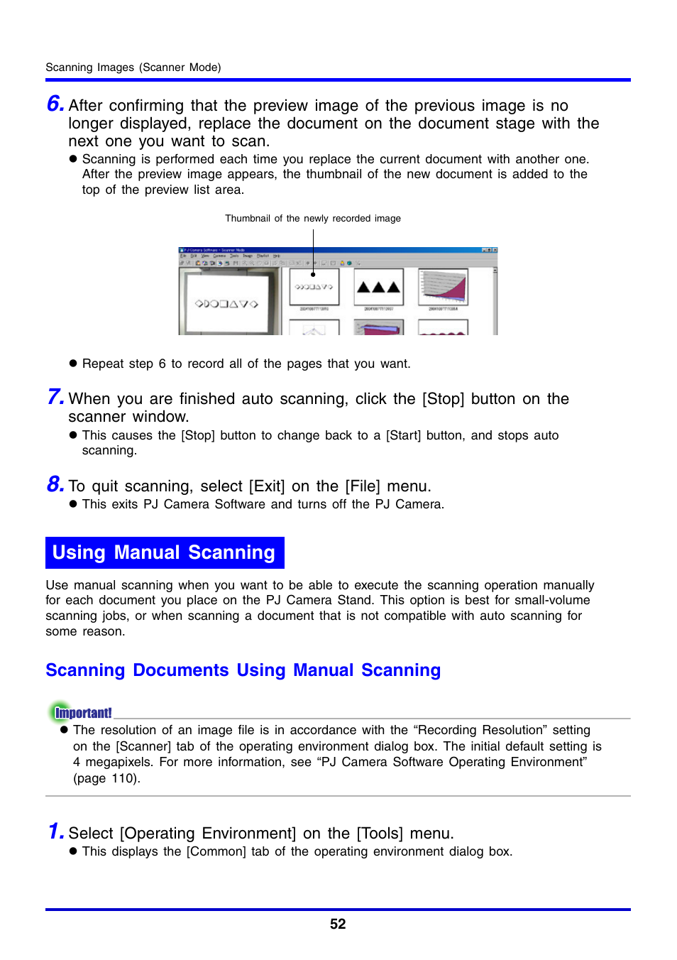 Using manual scanning | Casio YC-430 User Manual | Page 52 / 146