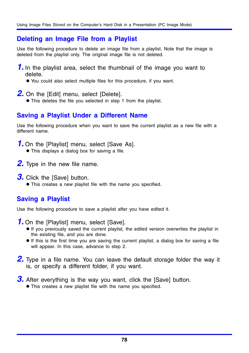 See “saving a playlist | Casio YC-430 User Manual | Page 78 / 146
