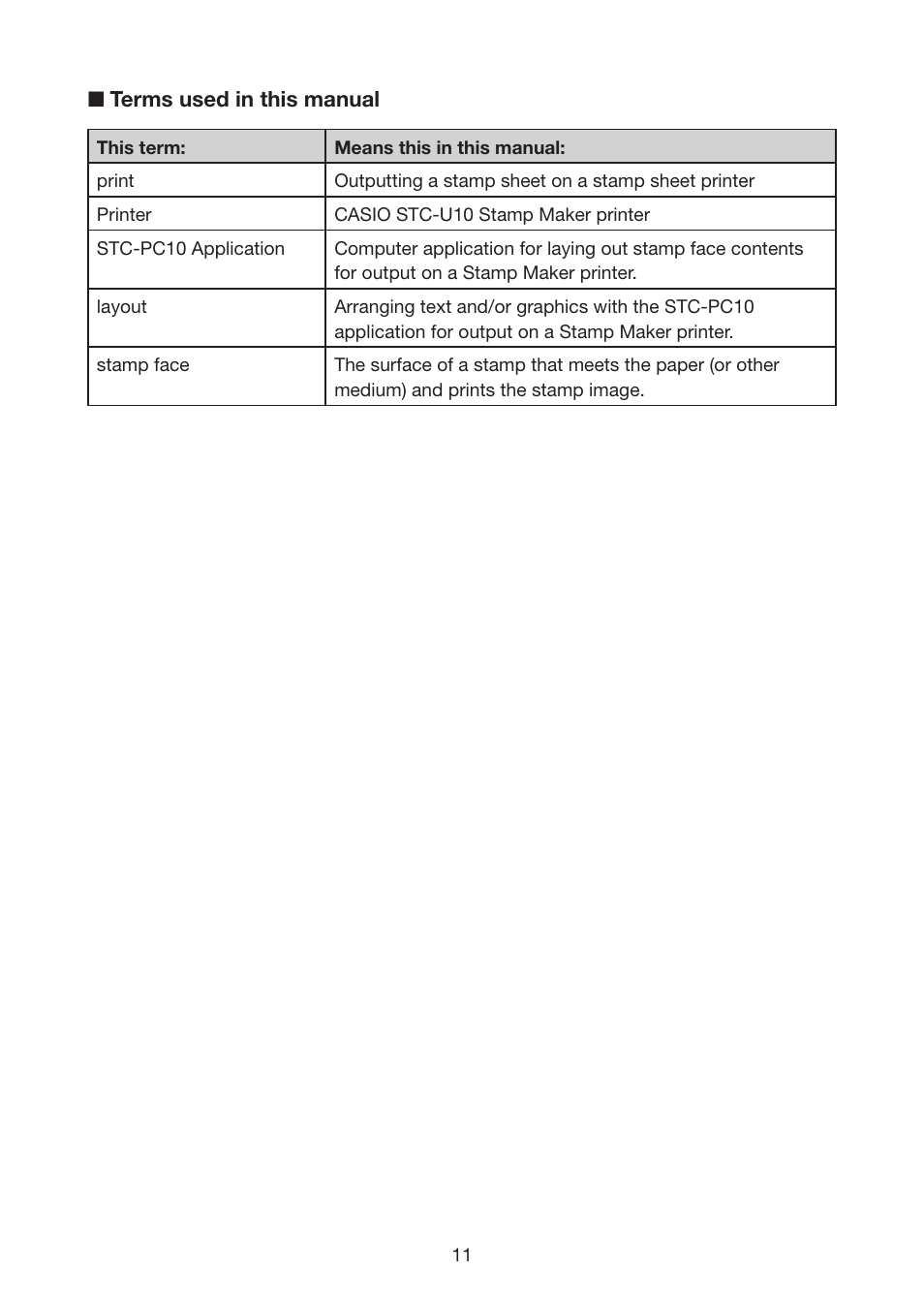 Casio STC-U10 User Manual | Page 12 / 50