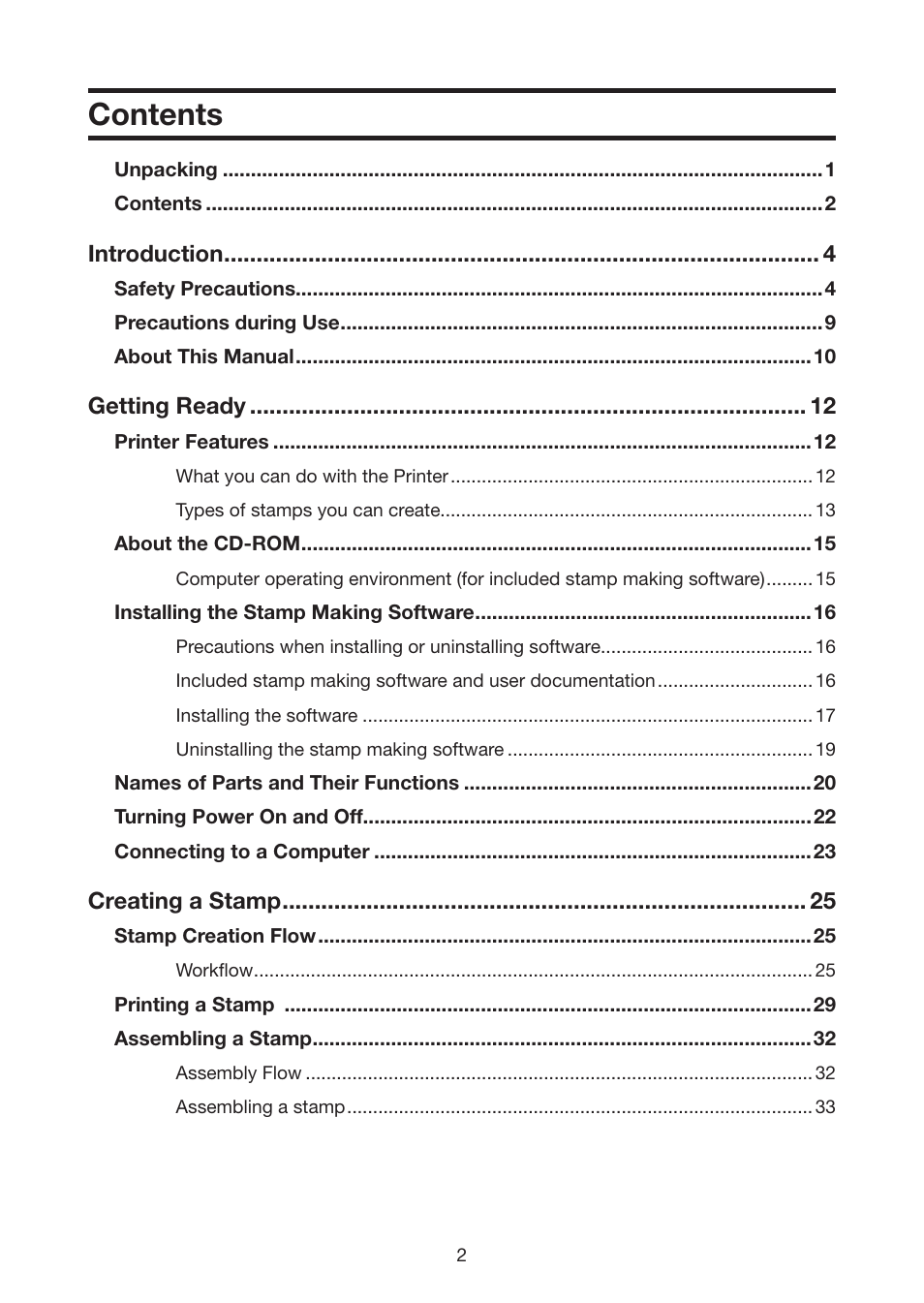 Casio STC-U10 User Manual | Page 3 / 50