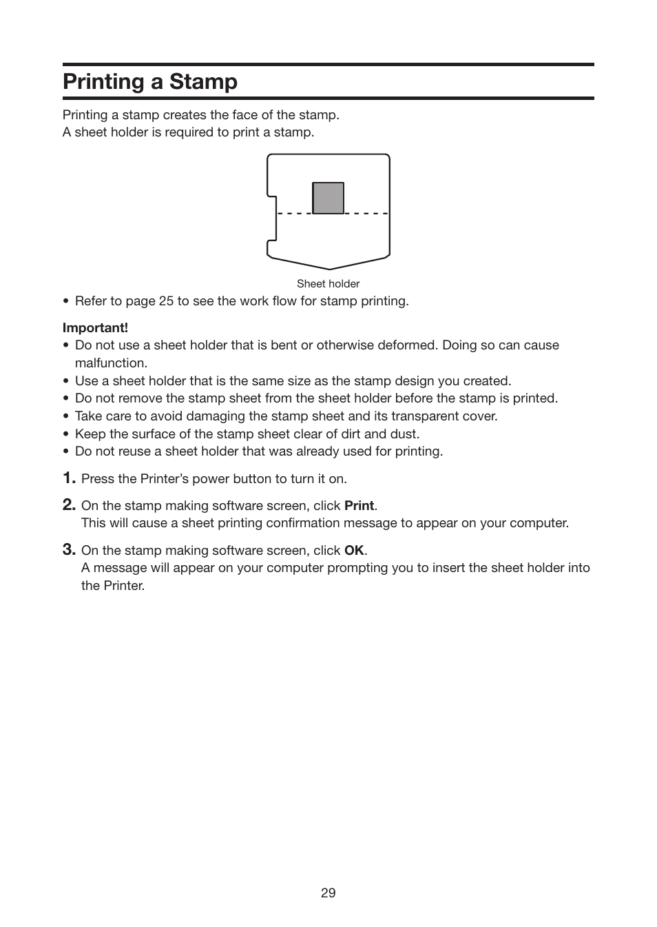 Printing a stamp | Casio STC-U10 User Manual | Page 30 / 50