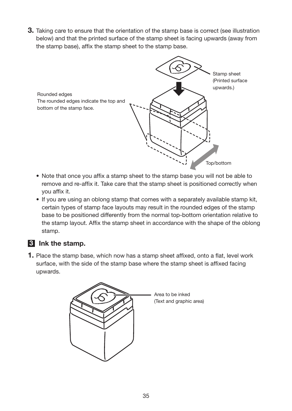 3ink the stamp | Casio STC-U10 User Manual | Page 36 / 50